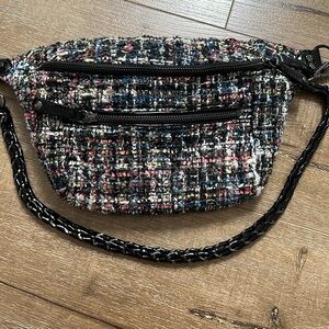 MZ Wallace Small Crosby Sling Midnight Boucle